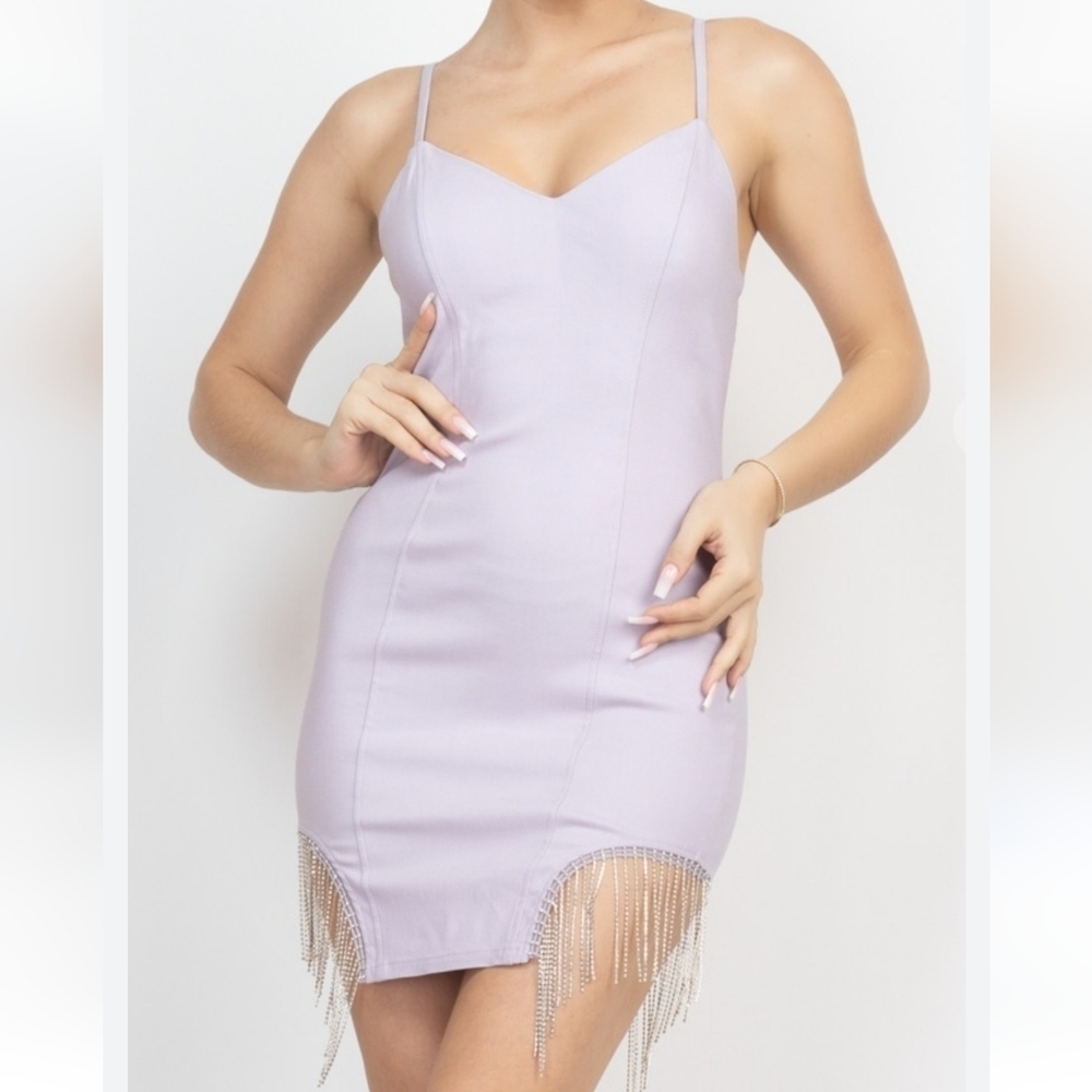 Haute Monde lavender dress size M NWT